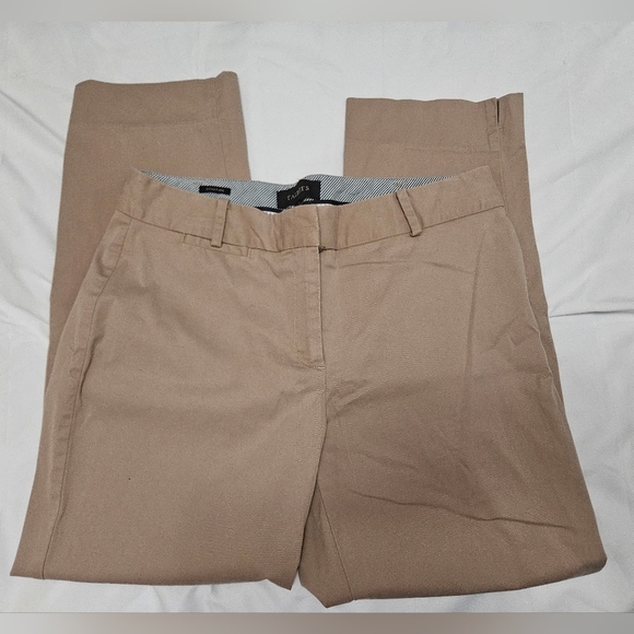 Talbots Signature Tan Ankle Pants With Hook And Eye Closure! - Picture 2 of 7